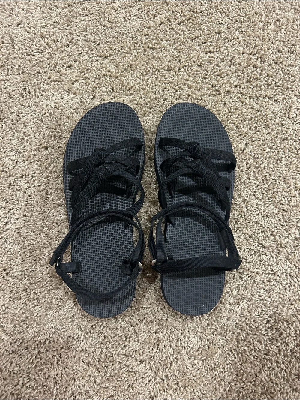Teva Women's Black Strappy Outdoor Sandals